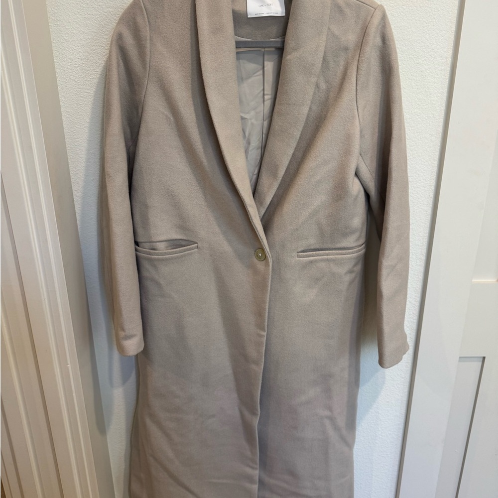 OAK + FORT Women's Beige Trench Coat